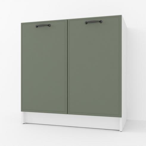 Тумба низ 800мм, мийка (без стільниці) К-55 Білий+Камуфляж