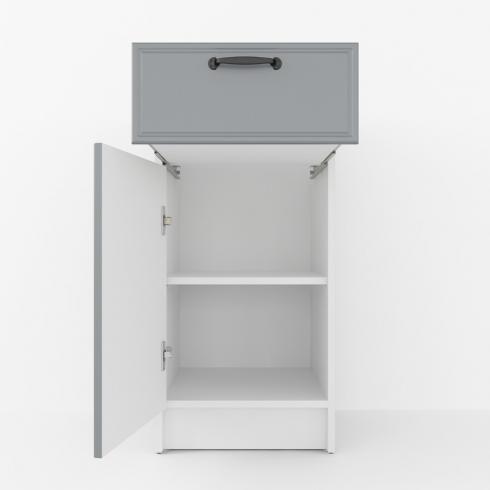 Тумба низ 400мм К-54 (без стільниці) Білий+Асфальт foto 2