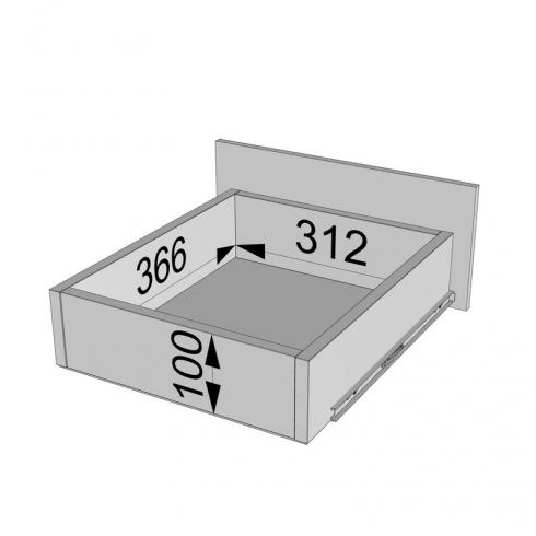 Тумба низ 400мм К-54 (без стільниці) Білий+Асфальт foto 5