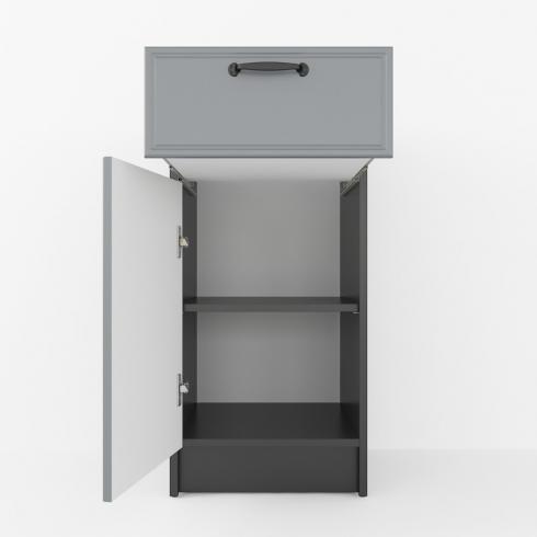 Тумба низ 400мм К-54 (без стільниці) Чорний+Асфальт foto 2