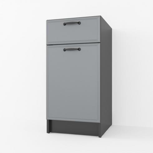 Тумба низ 400мм К-54 (без стільниці) Чорний+Асфальт