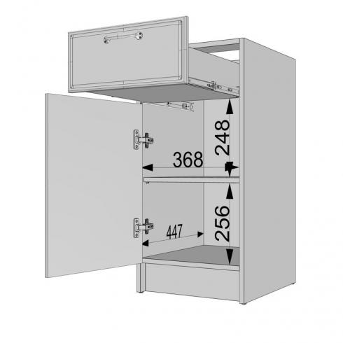 Тумба низ 400мм К-54 (без стільниці) Чорний+Камуфляж foto 4