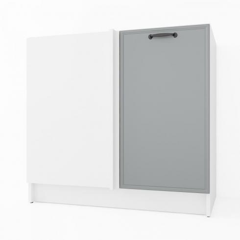 Тумба кутова низ К-74 Білий+Асфальт