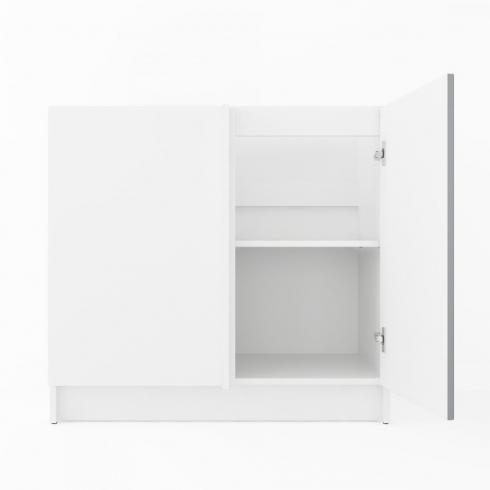 Тумба кутова низ К-74 Білий+Асфальт foto 2