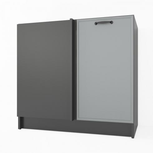 Тумба кутова низ К-74 Чорний+Асфальт