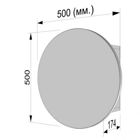 Кругле дзеркало з шафкою М-25, 50 см foto 3