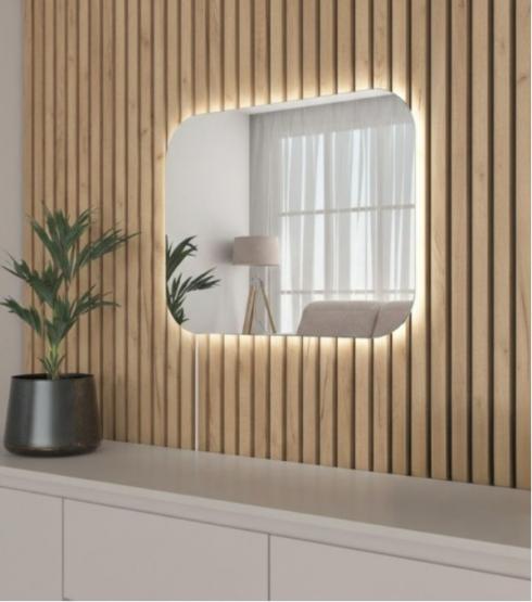 Прямокутне дзеркало з підсвіткою В-28, 65х50см