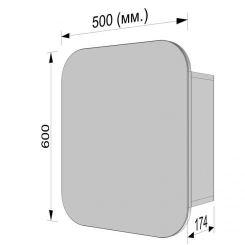 Прямокутне дзеркало з шафкою М-28, 60*50 foto 3