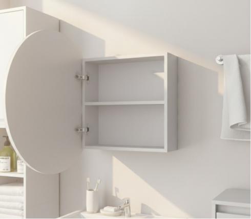 Кругле дзеркало з шафкою М-27, 70 см foto 2