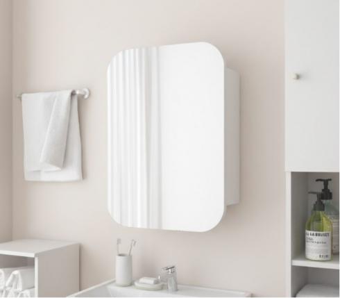 Прямокутне дзеркало з шафкою М-30, 70*50 Білий