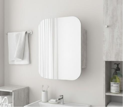 Прямокутне дзеркало з шафкою М-29, 65*50 Бетон