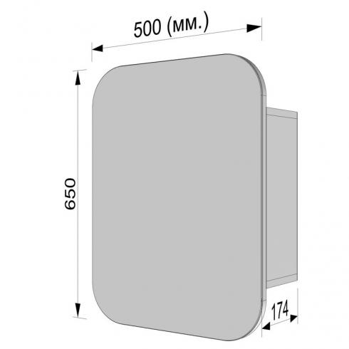 Прямокутне дзеркало з шафкою М-29, 65*50 Дуб Сонома foto 3
