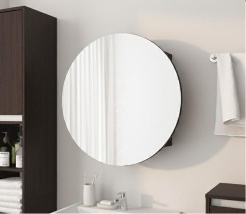 Кругле дзеркало з шафкою М-27, 70 см Венге Темний