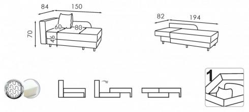 Диван РОББІ прямий розкладний foto 4