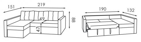 Диван ЛОРД кутовий розкладний foto 2