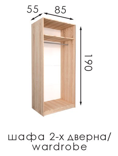 ТЕННЕСІ шафа 2-х дверна foto 2