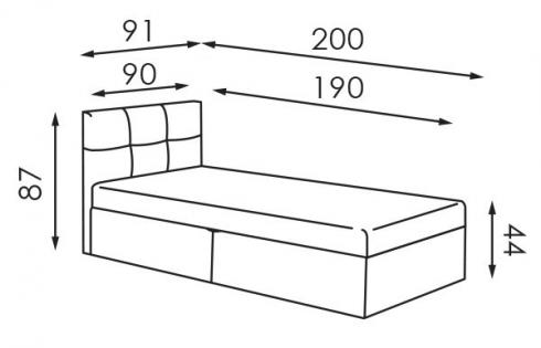 МІРА ліжко 0,9 з матрацом foto 2