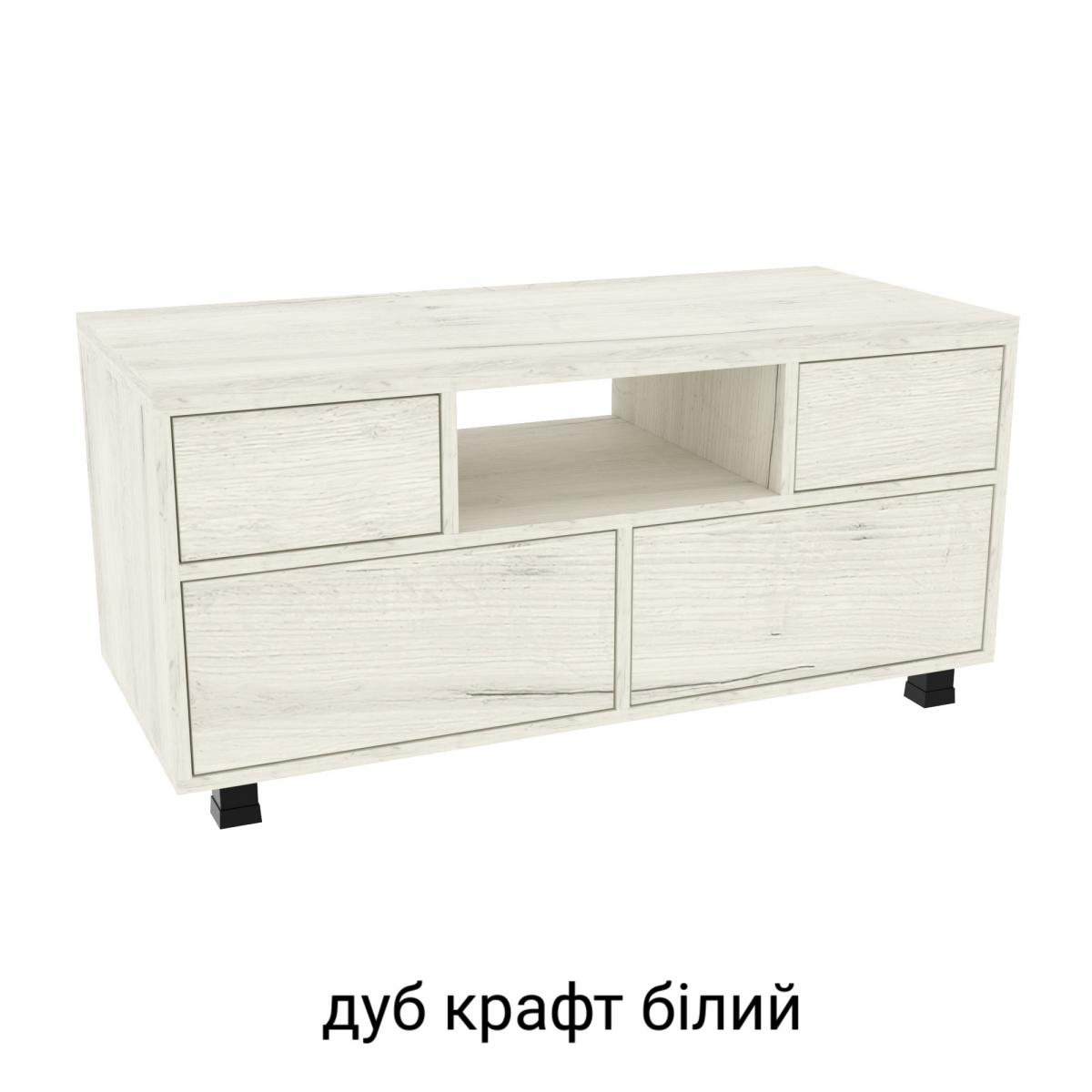 Тумба під телевізор TV2 Дуб Крафт Білий