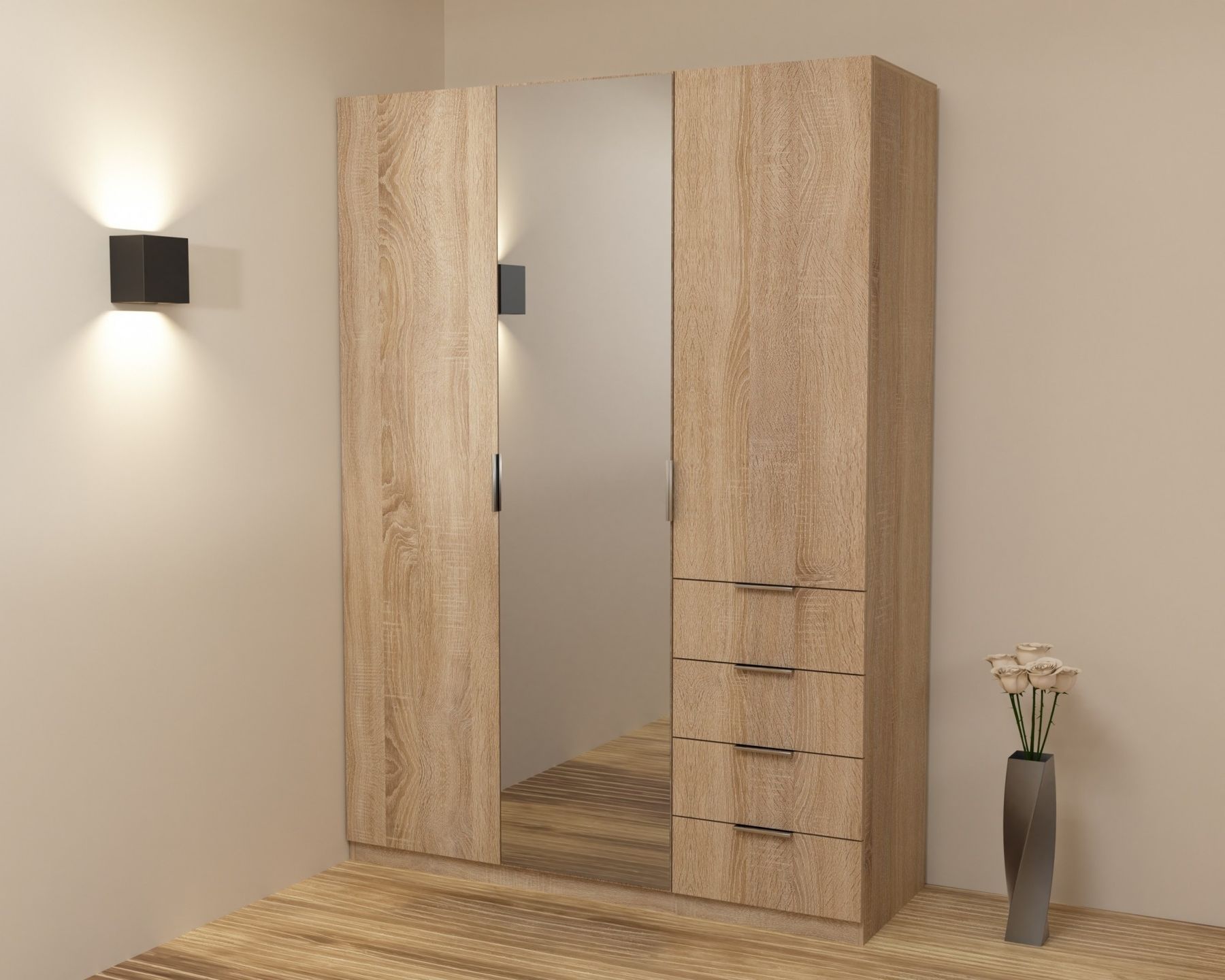 Шафа Крістал 2, Дуб Сонома, 1500х520х2100