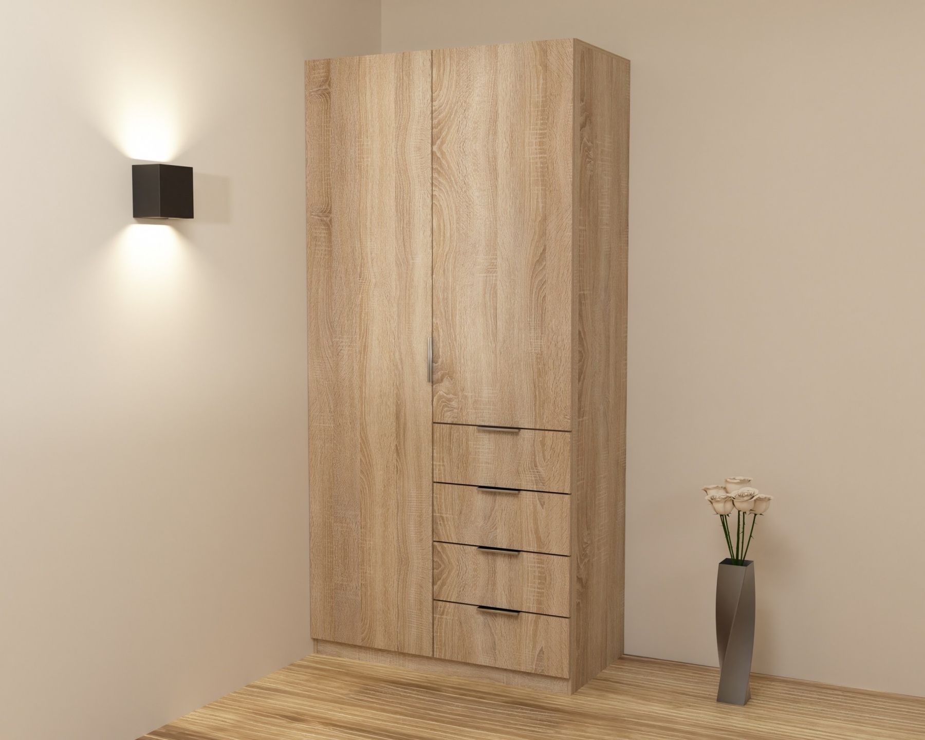 Шафа Крістал 1, Дуб Сонома, 1000х520х2100