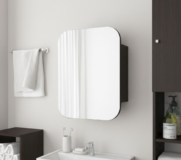 Прямокутне дзеркало з шафкою М-29, 65*50 Венге Темний