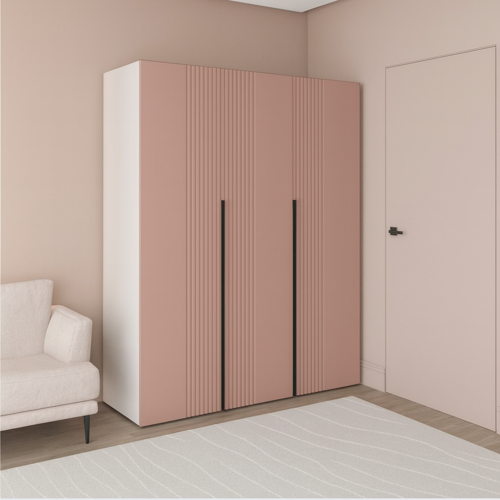 Шафа трьохдверна розпашна П-17 Кашемір+Туманний Беж