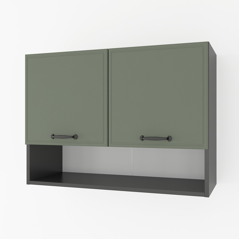 Шафа навісна з нішою 800мм К-53 Чорний+Камуфляж