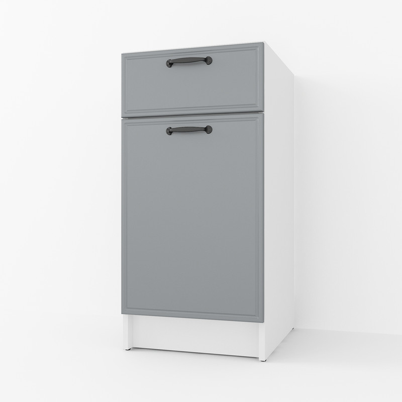 Тумба низ 400мм К-54 (без стільниці) Білий+Асфальт