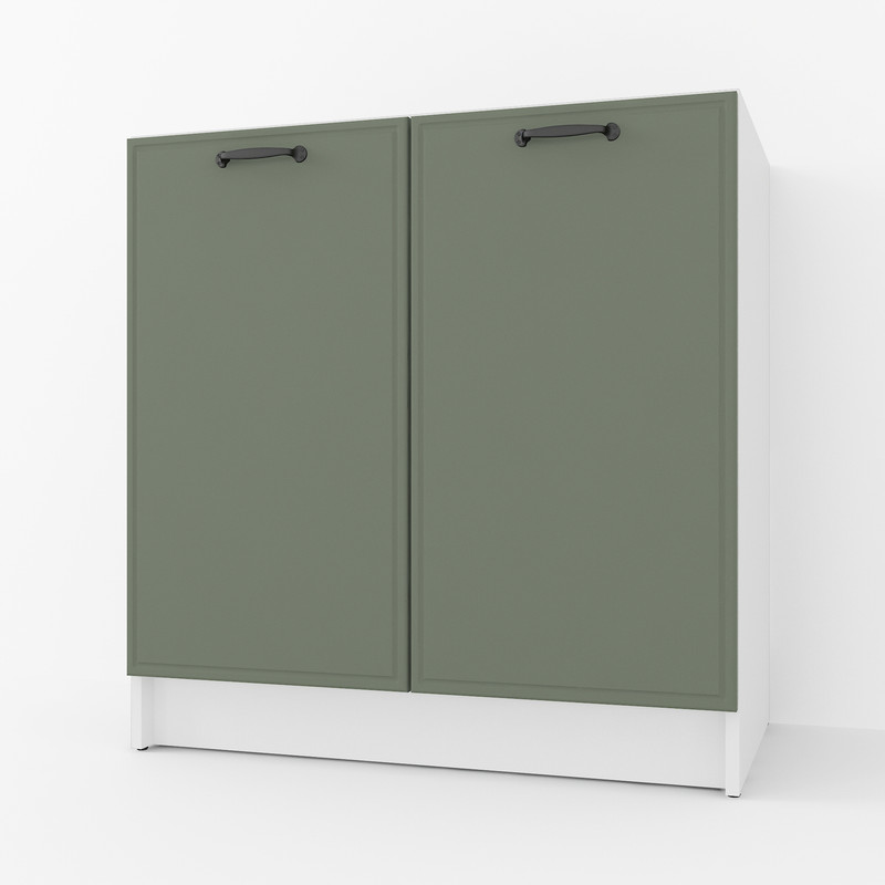 Тумба низ 800мм, мийка (без стільниці) К-55 Білий+Камуфляж