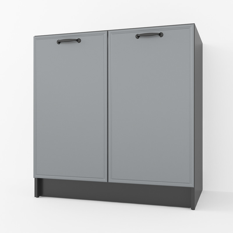 Тумба низ 800мм, К-66 (без стільниці) Чорний+Асфальт