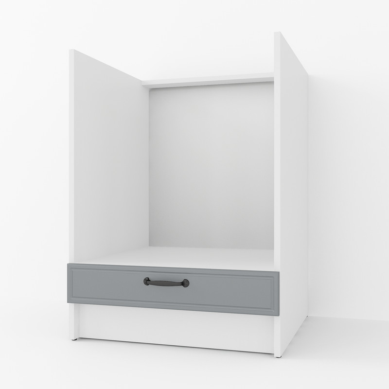 Тумба під духовку 600мм К-56 (без стільниці) Білий+Асфальт