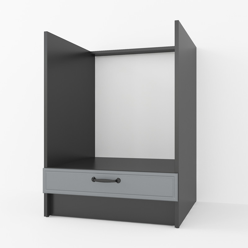 Тумба під духовку 600мм К-56 (без стільниці) Чорний+Асфальт