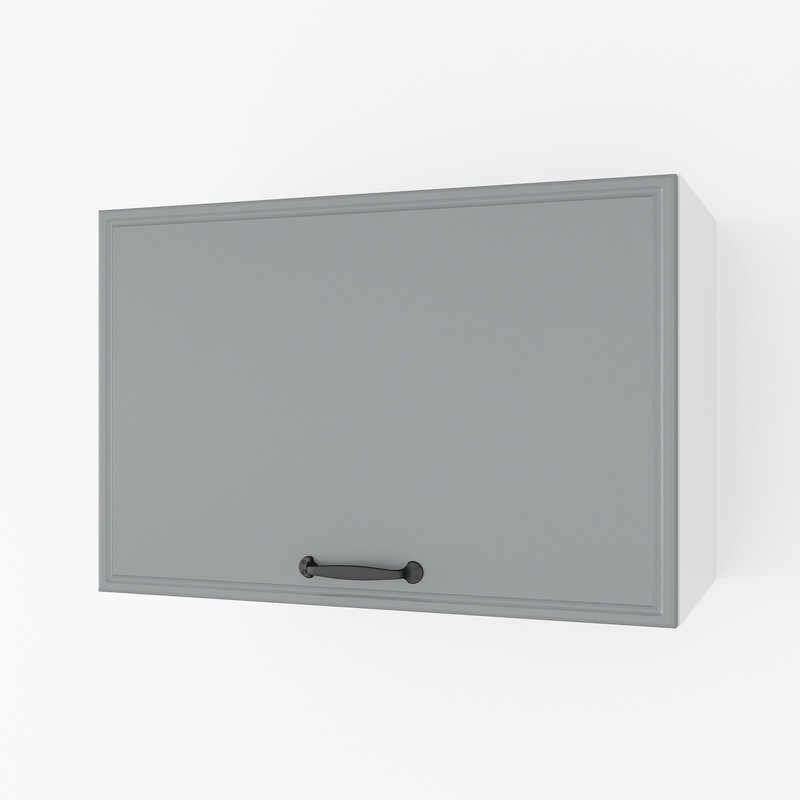 Шафа навісна 600мм, витяжка К-52 Білий+Асфальт