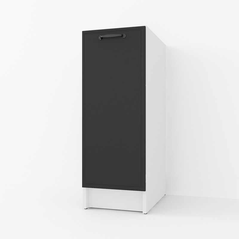 Тумба низ 300мм К-57 (без стільниці) Білий+Чорний