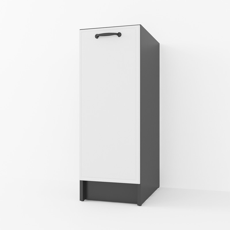 Тумба низ 300мм К-57 (без стільниці) Чорний+Білий