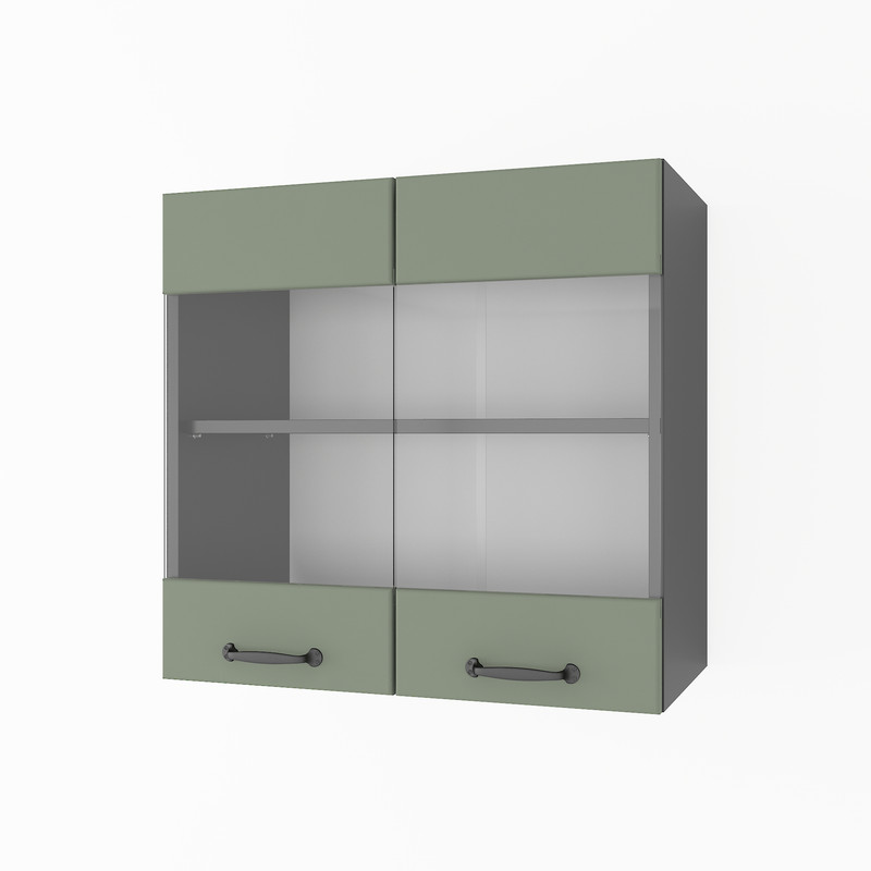 Шафа навісна 600мм К-67 (вітрина) Чорний+Камуфляж