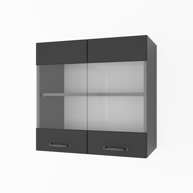 Шафа навісна 600мм К-67 (вітрина) Чорний