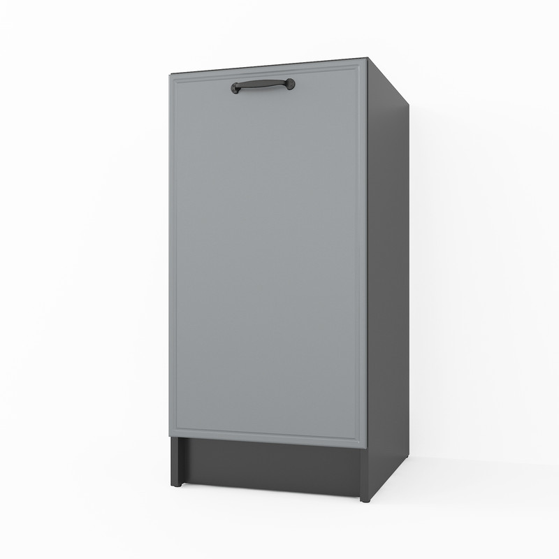 Тумба низ 400мм (без стільниці) К-64 Чорний+Асфальт