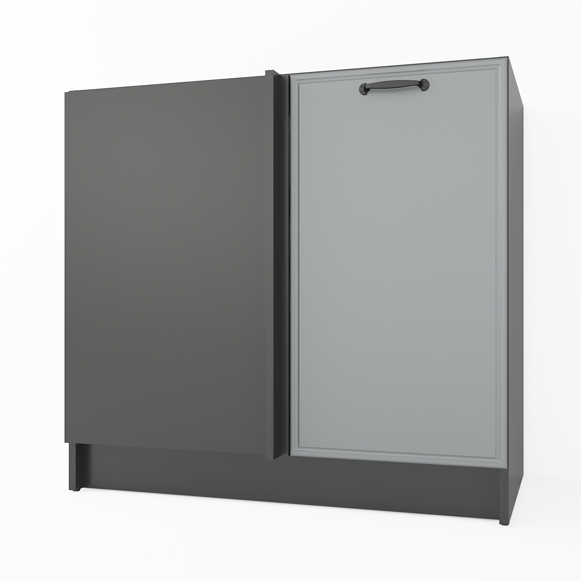 Тумба кутова низ К-74 Чорний+Асфальт