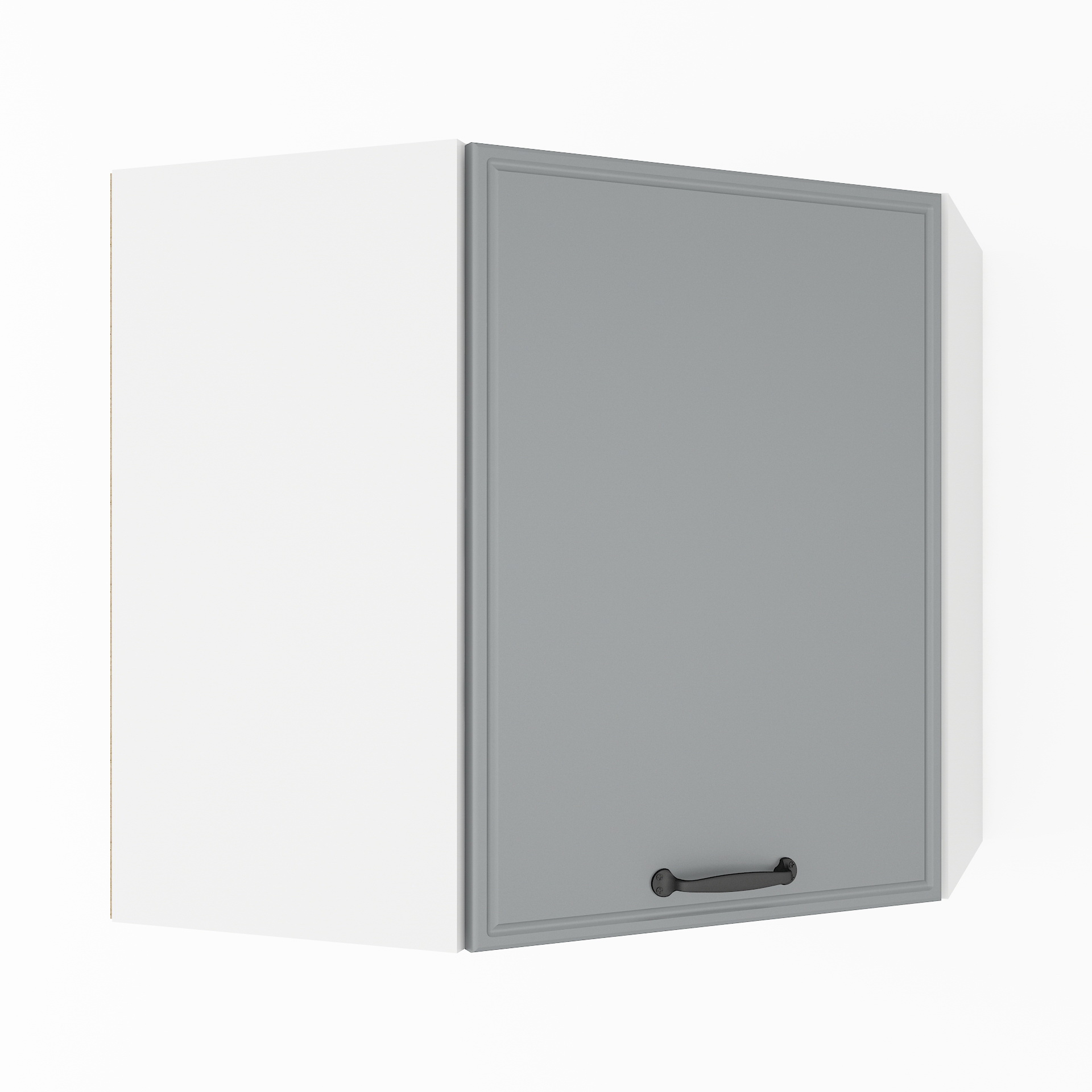 Шафа навісна кутова К-73 Білий+Асфальт