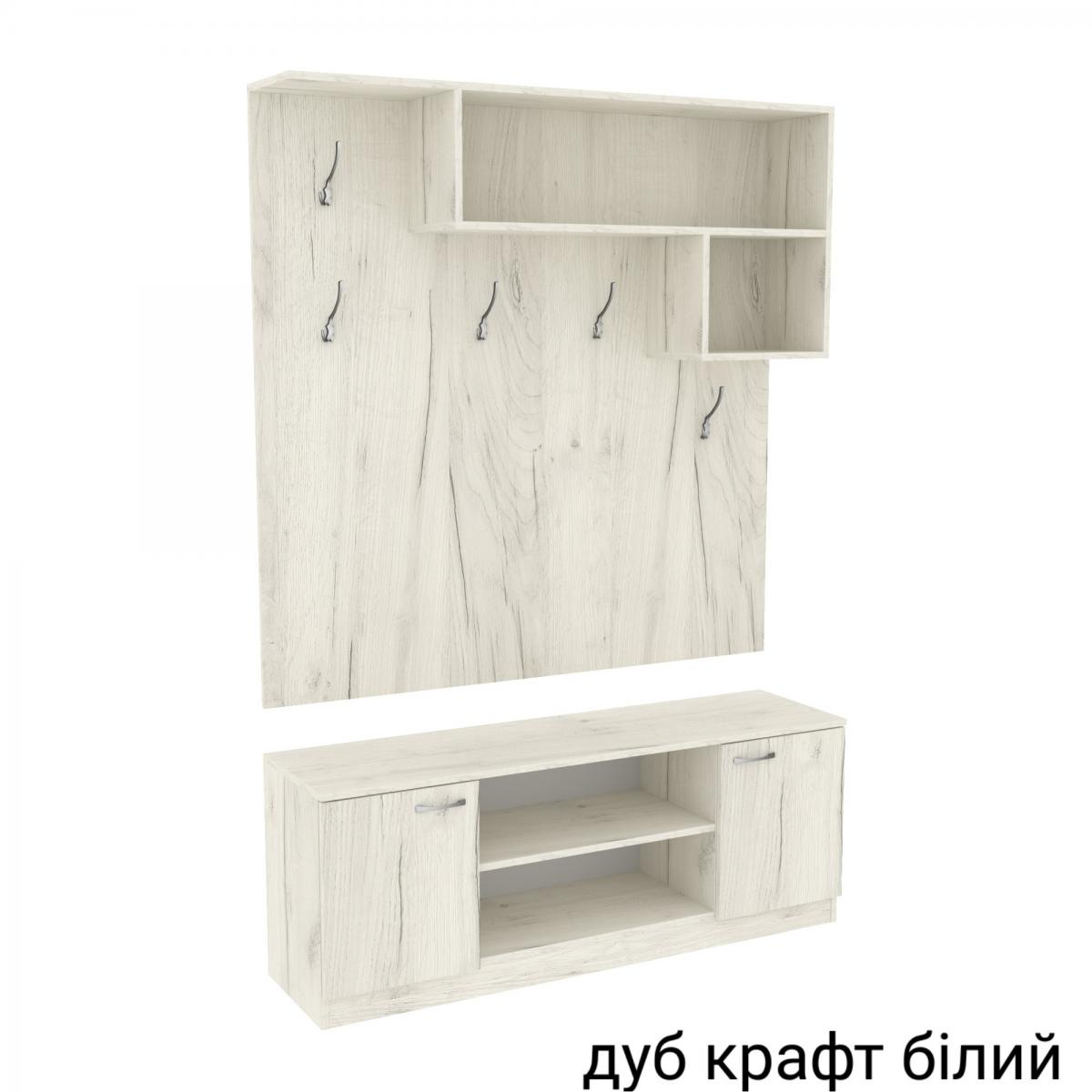 Передпокій ГКШ 10 1300мм Дуб Крафт Білий