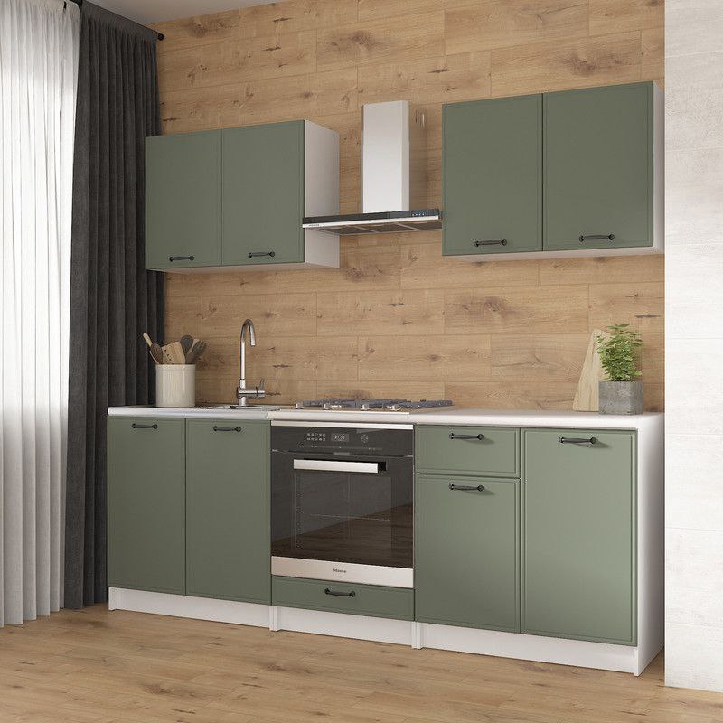 Кухня К-65 2.2м Білий+Камуфляж