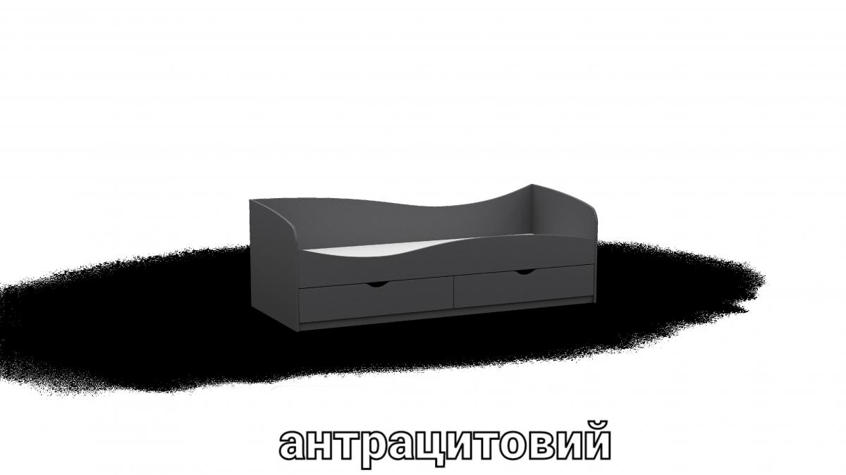 Ліжко односпальне L7 антрацит